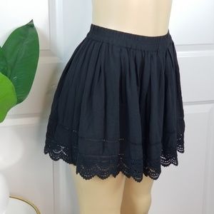 Aeropostale | Pleated Skater Skirt w Lace Trim